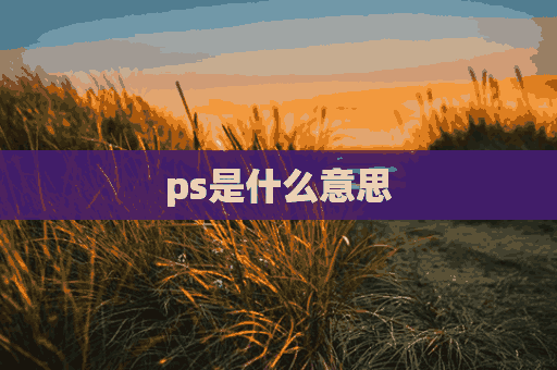 ps是什么意思(ps是什么意思的缩写)